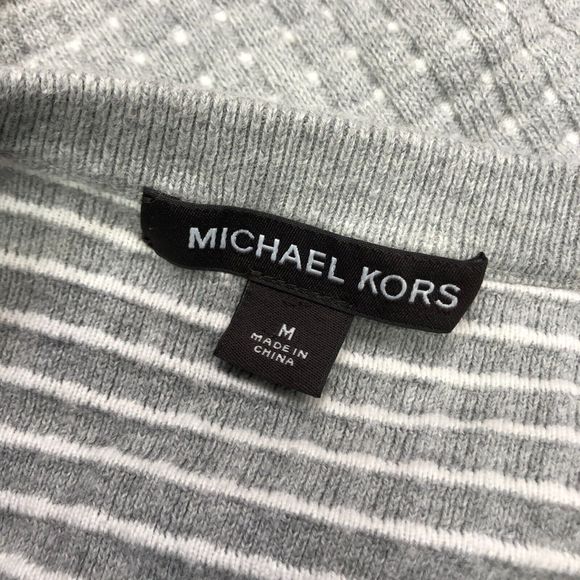 Michael Kors Men Long Sleeve Textured Cotton Knit Sweater Size Medium M123 -22 - Picture 7 of 13
